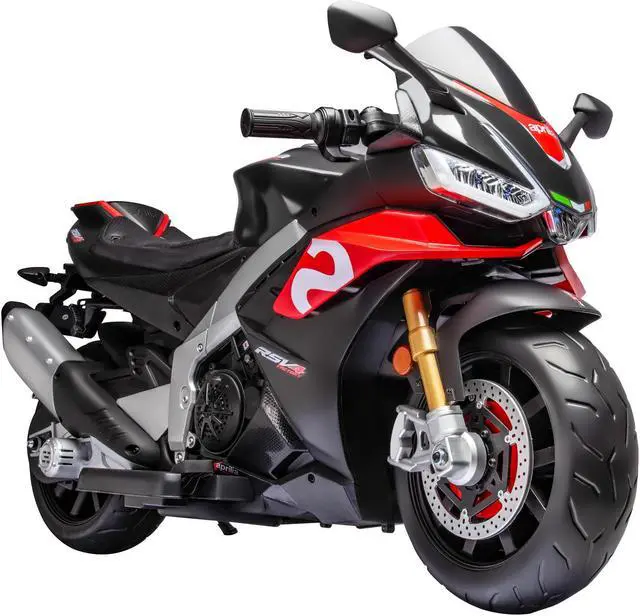 Main image of TCARAIWEN Aprilia Licensed 24V Kids Electric Motorcycle 6mph Dirt Bike Ride on Motorbike LED Lights Bluetooth Music