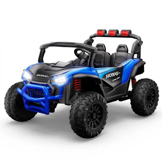 Main image of Upgraded Kids Off-Road Electric Car, Large Capacity Battery, with Remote Control, Bluetooth, LED Lights, Outdoor Ride-On Toy Car , for Boys and Girls(blue)