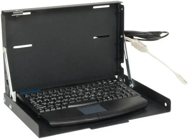 Main image of RackSolutions Folding Wall Mount for Compact Keyboard  Space-Saving Wall-Mounted Keyboard Tray for TKL or Full-Size Keyboards
