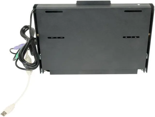 Alt view image 4 of 6 - RackSolutions Folding Wall Mount for Compact Keyboard  Space-Saving Wall-Mounted Keyboard Tray for TKL or Full-Size Keyboards