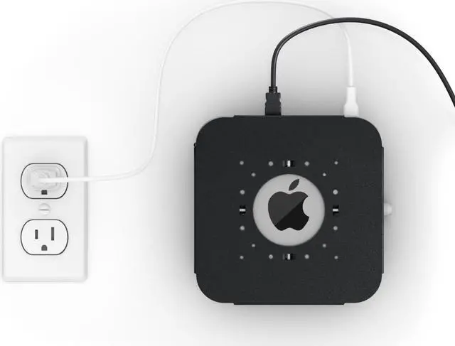 Alt view image 5 of 5 - RackSolutions 100-D Fixed Wall Mount for Apple Mac Mini (Dual VESA)  Secure Wall Enclosure with Barrel Lock, Compatible with 2010-2023 Mac Minis, 16 GA Steel
