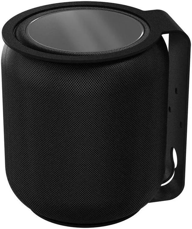 Main image of RackSolutions HomeBase Wall Mount for 2nd Generation HomePod  Black, Fully Assembled, Open Design, Includes Hardware