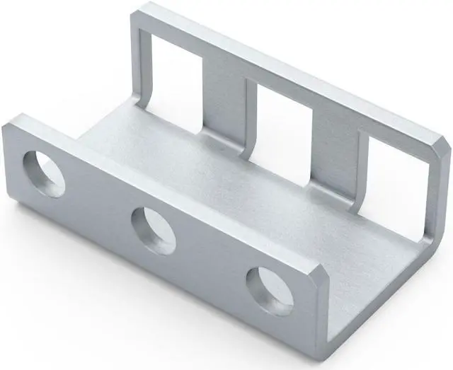 Main image of RackSolutions 1U Adapter Bracket, 2 Bends, 1.00 in Depth, Adjustable Rack Installation Depth, Compatible with Square, Threaded, and Round Hole 4-Post Racks