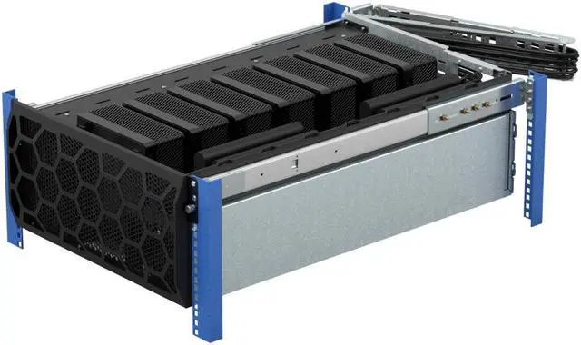 Alt view image 3 of 7 - RackSolutions 5U HyperShelf for 7 Dell Precision 3280 Compact Workstations  Rack Mount 7 PCs per Shelf, Integrated Cooling, Cable Management, and High-Density Design