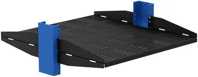 Alt view image 3 of 4 - RackSolutions 2U 2Post Heavy Duty Center Mount Vented Shelf  300lb Capacity for Server Racks