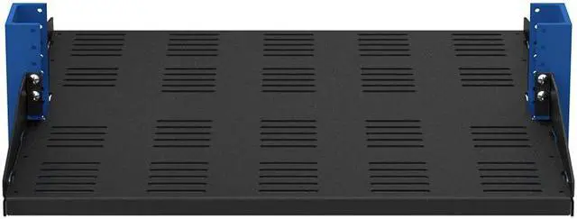 Alt view image 2 of 4 - RackSolutions 2U 2Post Heavy Duty Center Mount Vented Shelf  300lb Capacity for Server Racks