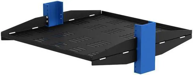 Alt view image 4 of 4 - RackSolutions 2U 2Post Heavy Duty Center Mount Vented Shelf  300lb Capacity for Server Racks