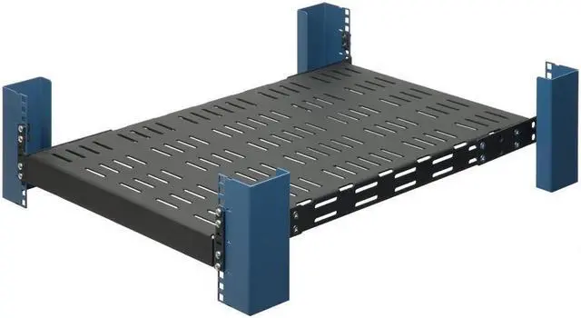 Alt view image 2 of 6 - RackSolutions 2U Heavy Duty Fixed Shelf 28in Depth - 900 lb Capacity, Adjustable Mounting Brackets, Compatible with 2Post & 4Post Racks