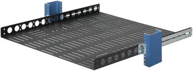Alt view image 4 of 4 - RackSolutions 1U Light Duty Fixed Shelf 24in Depth for 23in EIA Racks  Universal Equipment Mounting Solution