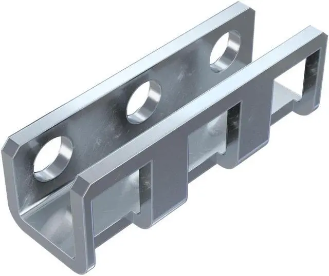 Main image of RackSolutions 1U Adapter Bracket, 2 Bends, 0.59 in Depth, Adjustable Rack Installation Depth, Compatible with Square, Threaded, and Round Hole 4-Post Racks