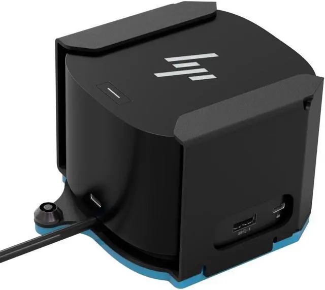 Main image of RackSolutions Secure Wall Mount H07 for HP ThunderBolt G4 Docking Station  16 GA Steel Enclosure with Barrel Lock, Black Powder Coat Finish, Fully Assembled