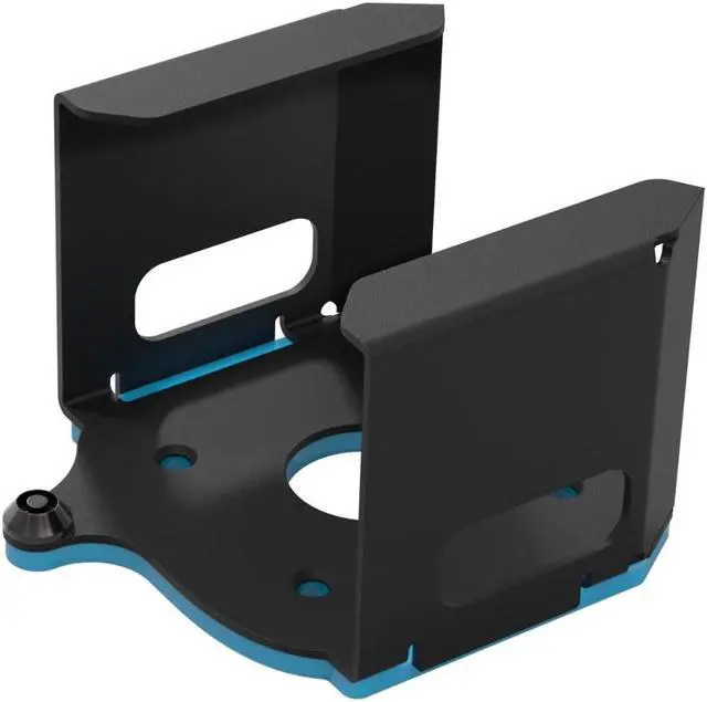 Alt view image 2 of 7 - RackSolutions Secure Wall Mount H07 for HP ThunderBolt G4 Docking Station  16 GA Steel Enclosure with Barrel Lock, Black Powder Coat Finish, Fully Assembled