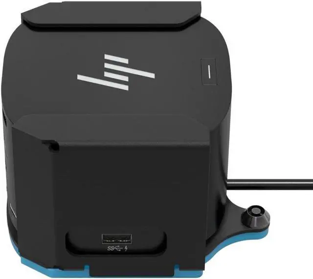 Alt view image 7 of 7 - RackSolutions Secure Wall Mount H07 for HP ThunderBolt G4 Docking Station  16 GA Steel Enclosure with Barrel Lock, Black Powder Coat Finish, Fully Assembled
