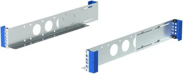 Main image of RackSolutions 2U Universal Rail 20in Depth  Adjustable Rack Rails, 200 lbs Capacity, Fits Square, Round, and Threaded Holes