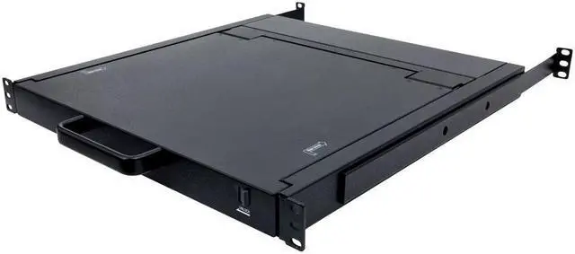 Alt view image 6 of 7 - RackSolutions 1U Sliding KVM with Keyboard, Trackpad, and 17" Monitor  Single System Control, 1 KVM Port (VGA)  17" TFT LED Display