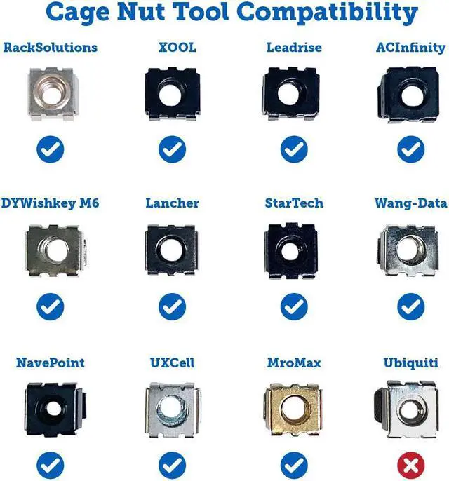 Alt view image 5 of 6 - RackSolutions Worlds Best Cage Nut Tool for IT and Data Center Rack Deployment, Rubberized Grip, Angled Neck for Easy Cage Nut Installation