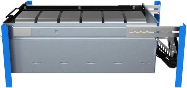 Alt view image 4 of 7 - RackSolutions 5U HyperShelf for 6 Apple Mac Studio, Rack Mount Shelf with Airflow Management and Cable Management Arm, 26"-29.5" Depth Range