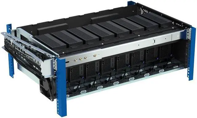 Alt view image 6 of 7 - Rack Solutions 5U HyperShelf for 8 Dell Precision 3260 Compact Workstation - For Workstation, Data Center - 5U Rack Height - Rack-mountable