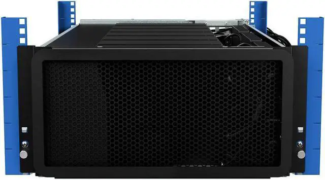 Alt view image 5 of 6 - RackSolutions 5U HyperShelf for 7 Lenovo ThinkStation P3 Ultras  Rack Mount 7 Workstations per Shelf, Integrated Exhaust Fan, Cable Management, and High-Density Design