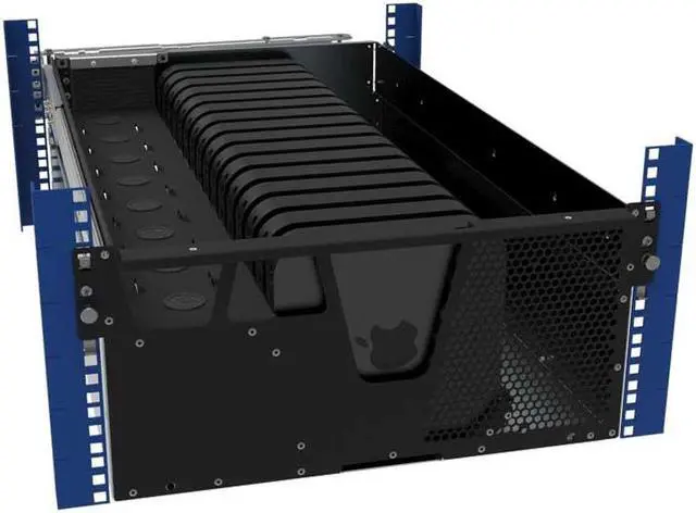 Alt view image 5 of 7 - RackSolutions 5U HyperShelf for 16 Apple Mac Mini  Rack Mount 16 Mac Minis per Shelf, Integrated Airflow, Cable Management, and Serviceability