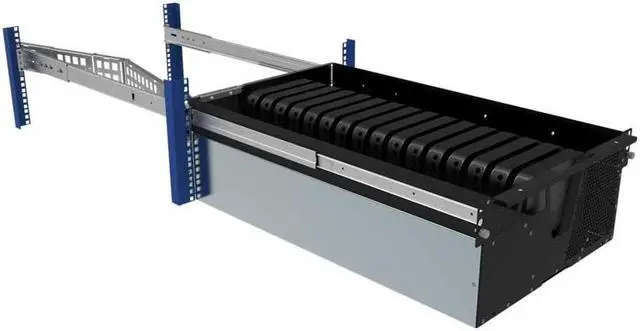 Alt view image 6 of 7 - RackSolutions 5U HyperShelf for 16 Apple Mac Mini  Rack Mount 16 Mac Minis per Shelf, Integrated Airflow, Cable Management, and Serviceability
