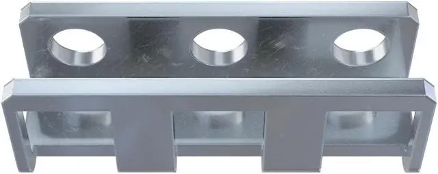 Alt view image 3 of 3 - RackSolutions 1U Adapter Bracket, 2 Bends, 0.59 in Depth, Adjustable Rack Installation Depth, Compatible with Square, Threaded, and Round Hole 4-Post Racks