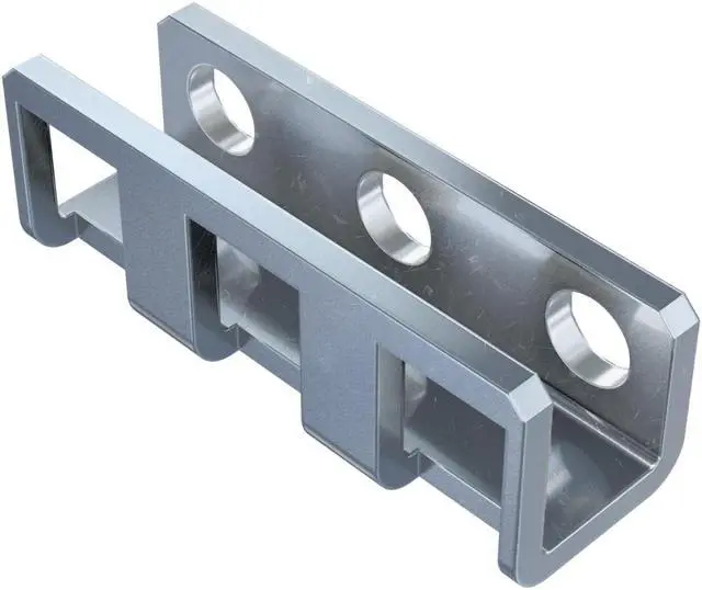 Alt view image 2 of 3 - RackSolutions 1U Adapter Bracket, 2 Bends, 0.59 in Depth, Adjustable Rack Installation Depth, Compatible with Square, Threaded, and Round Hole 4-Post Racks