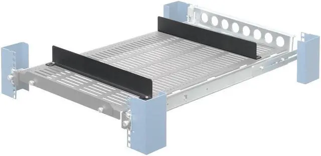 Alt view image 3 of 3 - RackSolutions Shelf Stop Bracket 2.0in (H) 2-Pack - Prevent Equipment Shifting, Fits 115 Sliding Equipment Shelf