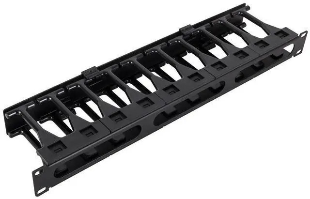 Alt view image 3 of 3 - RackSolutions 1U Horizontal High Density Cable Duct with Cover  High Capacity Cable Management, Rear Pass-Through, Organizes and Separates Cables