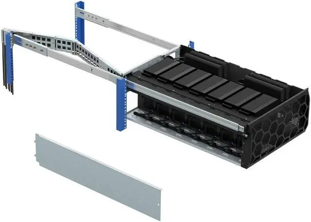 Alt view image 4 of 7 - RackSolutions 5U HyperShelf for 7 Dell Precision 3280 Compact Workstations  Rack Mount 7 PCs per Shelf, Integrated Cooling, Cable Management, and High-Density Design