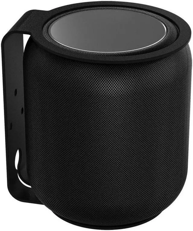 Alt view image 5 of 6 - RackSolutions HomeBase Wall Mount for 2nd Generation HomePod  Black, Fully Assembled, Open Design, Includes Hardware