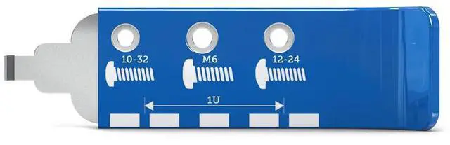 Alt view image 9 of 12 - RackSolutions Cage Nut Tool, Stainless Steel with Plastic Cover, Built-in Size Reference Guide, Compatible with 10-32, 12-24, M6 Screws