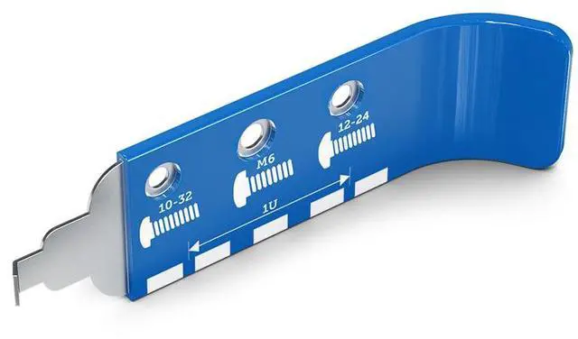 Alt view image 10 of 12 - RackSolutions Cage Nut Tool, Stainless Steel with Plastic Cover, Built-in Size Reference Guide, Compatible with 10-32, 12-24, M6 Screws