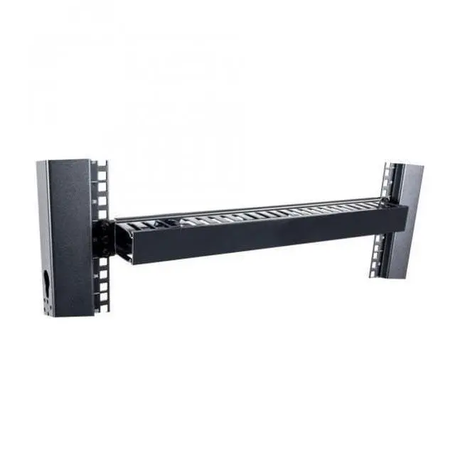 Main image of RackSolutions 1U Horizontal Plastic Cable Duct with Cover, 2.5" Deep, Finger Duct Design