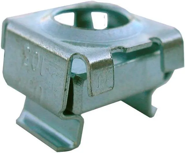 Main image of RackSolutions 10-32 Cage Nuts, 50-Pack, Converts Square Holes to Threaded Round Holes