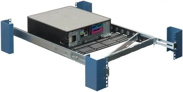 Alt view image 4 of 5 - RackSolutions 1U Dry Sliding Seismic Transport Shelf, 24" Depth, Cable Management Arm
