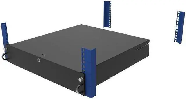 Main image of RackSolutions 2U Lockable Rackmount Drawer, 18 Deep with Optional Rear Bracket, 100 lb Capacity
