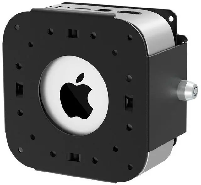 Main image of RackSolutions 105-D Wall Mount for Apple Mac Mini (M4, 2024), Secure Locking Enclosure with Dual VESA Mounting, 75mm & 100mm Compatible