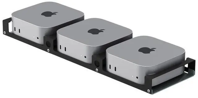 Main image of RackSolutions 3U Mac Mini Bracket Set for Mac Mini (M4, 2024), Mounts 3 Units, Compatible with RackSolutions' Modular Shelves - OEM