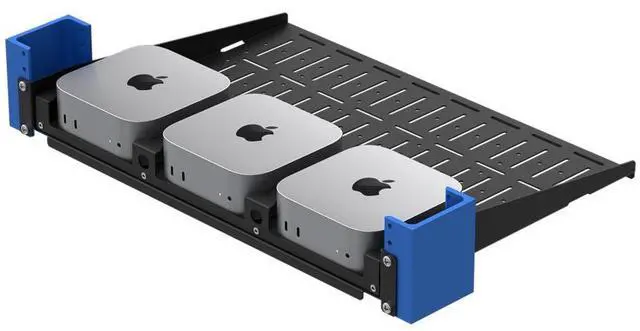 Alt view image 3 of 7 - RackSolutions 3U Mac Mini Bracket Set for Mac Mini (M4, 2024), Mounts 3 Units, Compatible with RackSolutions' Modular Shelves - OEM