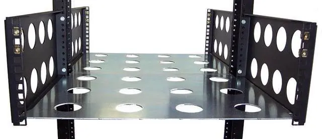 Main image of RackSolutions Heavy Duty Relay Rack Shelf Base, 500 lb Capacity, 29-Inch Depth, Solid Steel
