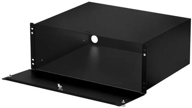 Main image of RackSolutions 4U Lockable Rackmount Box with Hinged Door, 14" Depth
