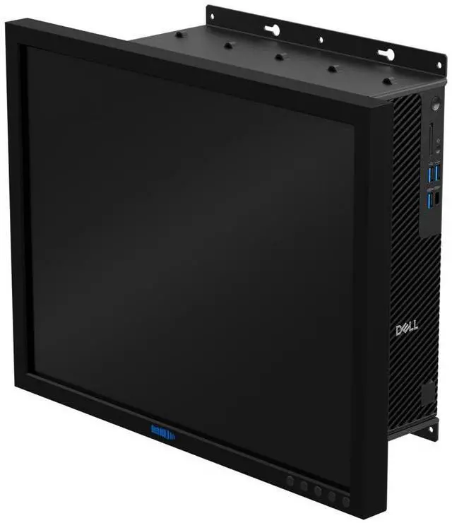 Alt view image 2 of 7 - RackSolutions 135-B Wall Mount for Dell Pro Slim PCs, VESA 75/100 Compatible, Includes Mounting Hardware, Supports Flat Panel Displays