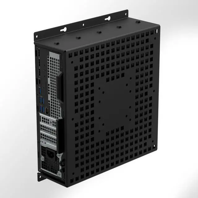 Alt view image 4 of 7 - RackSolutions 135-B Wall Mount for Dell Pro Slim PCs, VESA 75/100 Compatible, Includes Mounting Hardware, Supports Flat Panel Displays