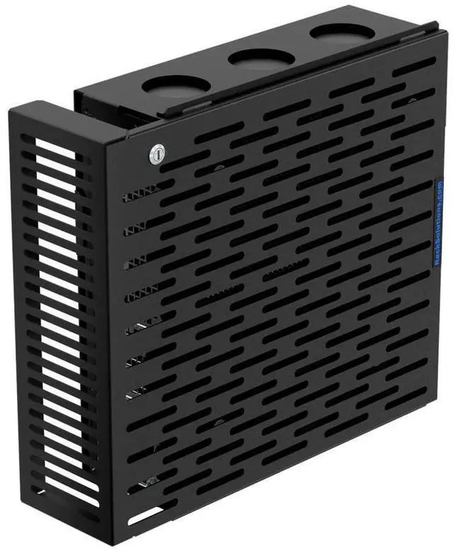 Alt view image 3 of 7 - RackSolutions 110-E Secure Wall Mount for Dell Pro Slim PCs, Locking Enclosure with Cable Cover, Includes Keys and Mounting Hardware