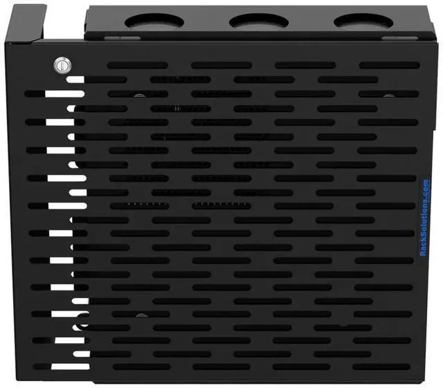 Alt view image 6 of 7 - RackSolutions 110-E Secure Wall Mount for Dell Pro Slim PCs, Locking Enclosure with Cable Cover, Includes Keys and Mounting Hardware