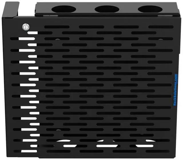 Alt view image 7 of 7 - RackSolutions 110-E Secure Wall Mount for Dell Pro Slim PCs, Locking Enclosure with Cable Cover, Includes Keys and Mounting Hardware