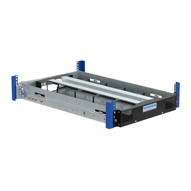 Alt view image 4 of 7 - RackSolutions 2U HyperShelf for 10 Mac Mini M4 and M4 Pro (2024), Integrated Airflow, Cable Management, Extends for In-Rack Serviceability - OEM