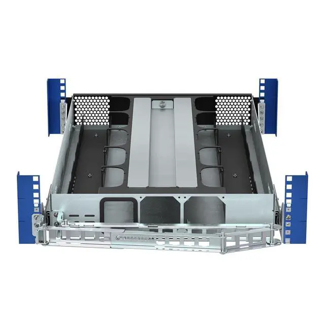 Alt view image 6 of 7 - RackSolutions 2U HyperShelf for 10 Mac Mini M4 and M4 Pro (2024), Integrated Airflow, Cable Management, Extends for In-Rack Serviceability - OEM
