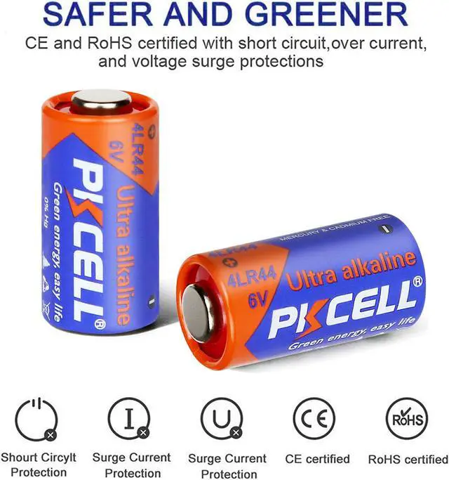 Alt view image 3 of 6 - PKCELL 4LR44 6V Battery 20-Pack Dog Collar Batteries (PX28A 476A A544 K28A L1325 Battery)